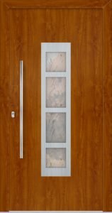 Gita et 4 Gita et - jednostronna nakładka; folia - re2178007; ramka - stal nierdzewna; przeszklenie - altdeutsch; pochwyt - md03k; rozeta - re03op