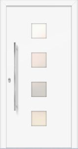 Ida et 3 Ida et - jednostronna nakładka; farba - ral9016; przeszklenie - mleczne; pochwyt - md03k; rozeta - re03op