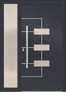 Jarmila as - jednostronna nakładka; folia - re701605; aplikacje - stal nierdzewna; przeszklenie - crepi; pochwyt - md15k; rozeta - re02hp; naświetle boczne