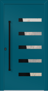 Mariana as - jednostronna nakładka; farba - ral5009; ramka - czarny; przeszklenie - altdeutsch; pochwyt - mdb55k; rozeta - rebr6