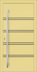 Michaela as - jednostronna nakładka; farba - ral1015; aplikacje - czarna; pochwyt - md17k; rozeta - re02hp