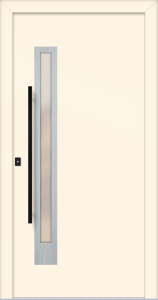 Renata as - jednostronna nakładka; farba - ral9001; ramka - czarny; przeszklenie - crepi; pochwyt - mdb03k; rozeta - rebr2