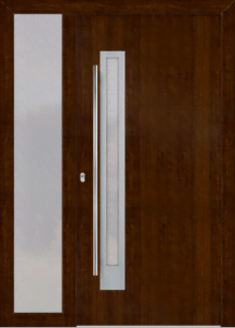 Renata as - jednostronna nakładka; folia - re2052089; ramka - stal nierdzewna; przeszklenie - kathedral klein; pochwyt - md04k; rozeta - re03op; naświetle boczne