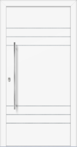 Sarah as - jednostronna nakładka; farba - ral9016; aplikacje - stal nierdzewna; pochwyt - md03k; rozeta - re03op