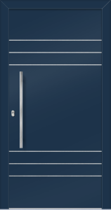 Sarah as - jednostronna nakładka; farba - ral5020; aplikacje - stal nierdzewna; pochwyt - md02k; rozeta - re03op