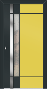 Claire ad 4 Claire ad - jednostronna nakładka; farba - ral7016/ral1014; przeszklenie - altdeutsch; rozeta - re02hp