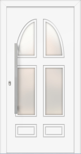 Penelope et - jednostronna nakładka; farba - ral9016; przeszklenie - mleczne; pochwyt - md76k; rozeta - re03op