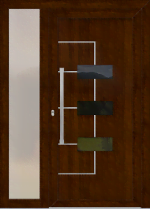 Jarmila eg - folia re2052089; aplikacje - stal nierdzewna; przeszklenie - crepi; pochwyt - md50k; rozeta - re03op; naświetle boczne