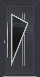 Lenka eg - folia re701605; ramka - stal nierdzewna; przeszklenie - stopsol szary; pochwyt - md03k; rozeta - re03op