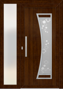 Simona eg - folia re2052089; ramka - stal nierdzewna; przeszklenie - finesa 2 + mleczne; pochwyt - md81k; rozeta - re02hp; naświetle boczne