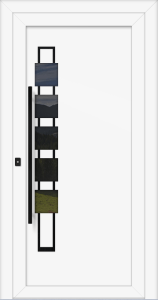 Tamara eg - farba ral9016; ramka - czarny; przeszklenie - stopsol przezroczysty; pochwyt - mdb03k; rozeta - rebr6