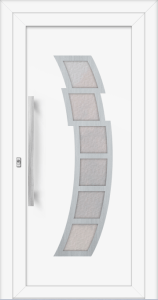 Xenie eg - farba ral9016; ramka - stal nierdzewna; przeszklenie - kathedral klein; pochwyt - md14k; rozeta - re02hp