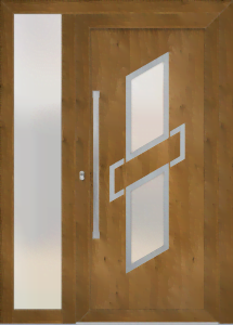 Zina eg - folia co49240; ramka - stal nierdzewna; przeszklenie - mleczne; pochwyt - md51k; rozeta - re03op; naświetle boczne