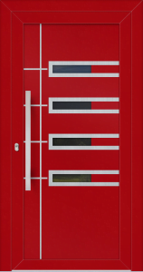 Zuzana eg - folia re308105; ramka - stal nierdzewna; przeszklenie - stopsol przezroczysty; pochwyt - md38k; rozeta - re03op